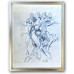 Blue Nude Figure Framed Art 1
