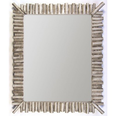White-toned Bark Custom Made Mirror